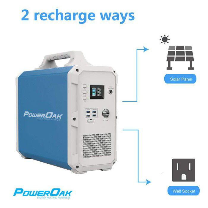 PowerOak - Generatore solare PowerOak PS8 EB150 1.500Wh AC/DC - Power bank - PS8