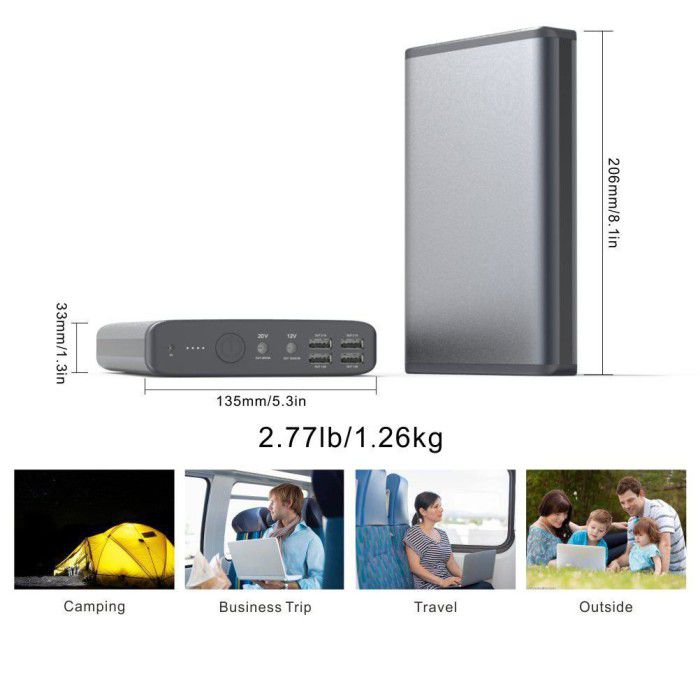 PowerOak - Powerbank per laptop PowerOak K2-M (modificato) 185Wh / 50000mAh - Power bank - K2-M