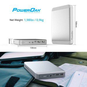 PowerOak - Power bank MacBook PowerOak K3 133 Wh / 36.000 mAh - Power bank - K3